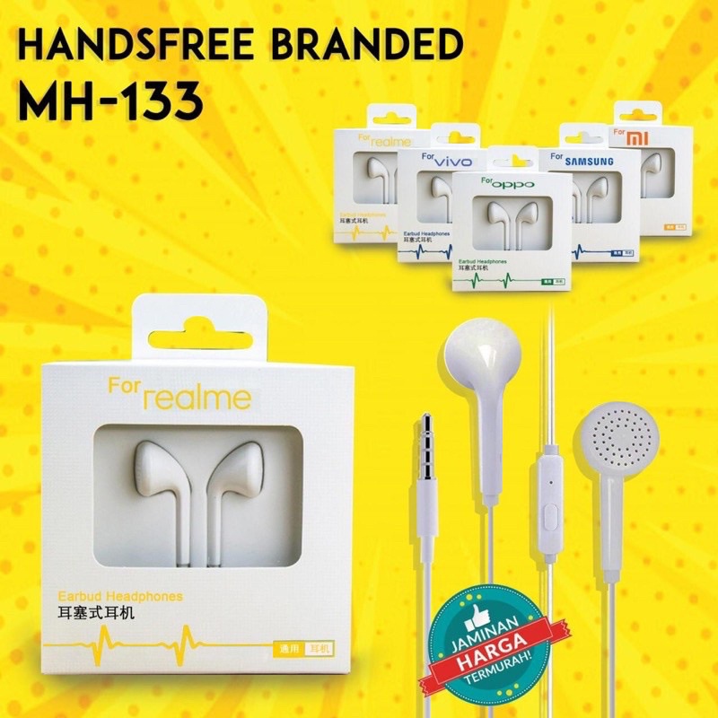 Handsfree Headset Samsung MH-133 Earphone Headset Samsung Earbud Handphone MH133 Promo Sen