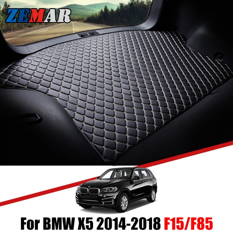 Matras Pelindung Bagasi Mobil BMW X5 F15 2014-2018 Bahan Kulit Premium