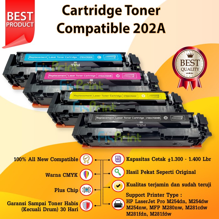 Cartridge Toner Compatible HP 202A CF500A CF501A CF502A CF503A Canon CRG 052 Refill Printer M254 MFP M280 M281fdw