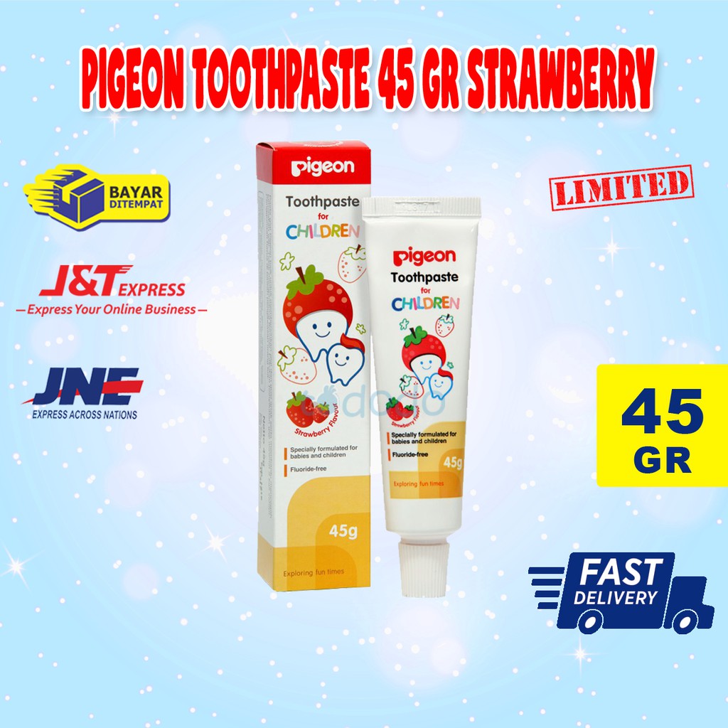 Pigeon Toothpaste 45gr Strawberry - Pasta Gigi Bayi