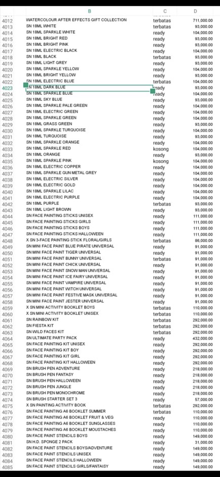 

H7Y Snazaroo face painting 18 gram water base