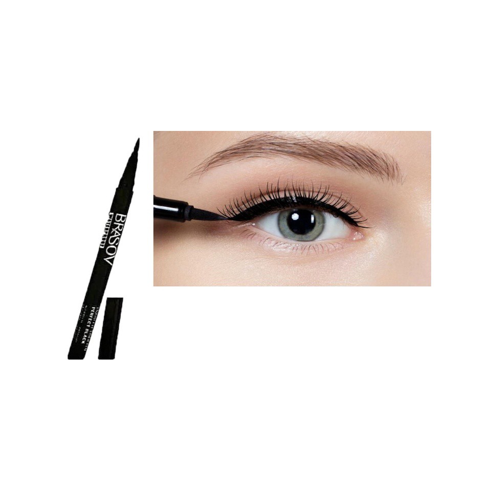 ☘️ CHAROZA ☘️ BRASOV Perfect Black Waterproof Liquid Eye Liner Pen 2mL