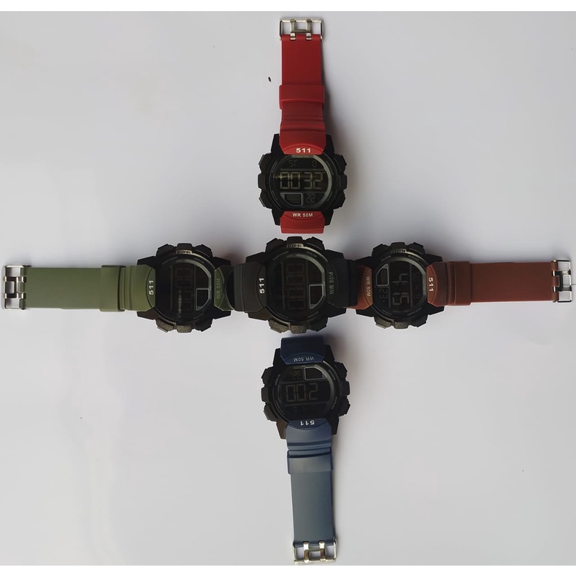 JAM TANGAN PRIA WATCH 5.11 511 SPORT KARET DIGITAL