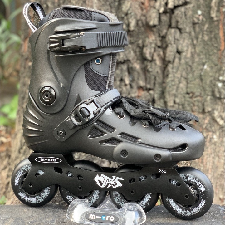 Sepatu Roda Pemula Inline Skate M-cro (Micro) MT-Plus Black