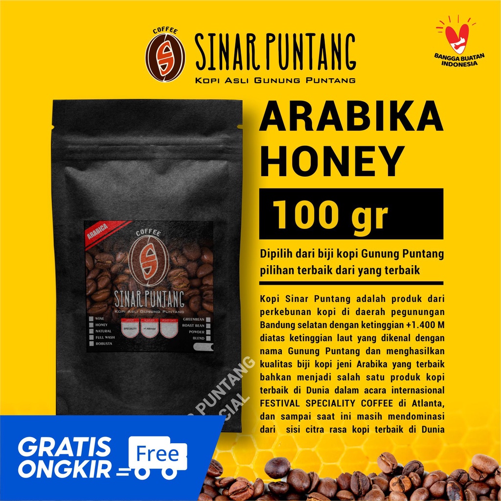 

KOPI ARABIKA PUNTANG (SINAR PUNTANG) ARABIKA HONEY (100 gr) | KOPI ARABIKA SPECIALTY