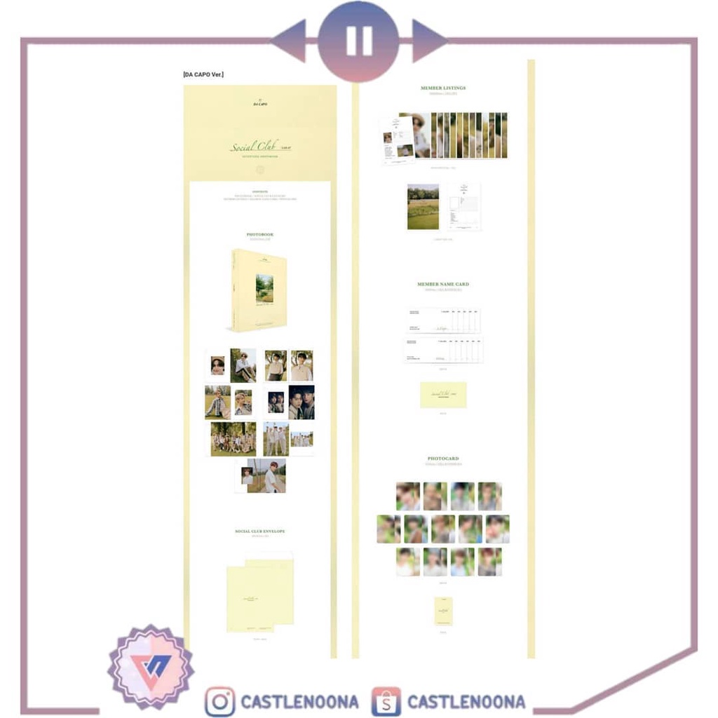 [PELUNASAN] [PHOTOBOOK] SEVENTEEN - 'SOCIAL CLUB : CARAT' DA CAPO VER.