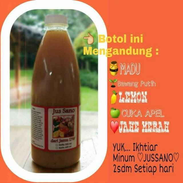 Jus Langsing Jus Sano Ramuan Bawang Putih Cuka Apel Lemon Madu Jahe Merah 600ml Shopee Indonesia