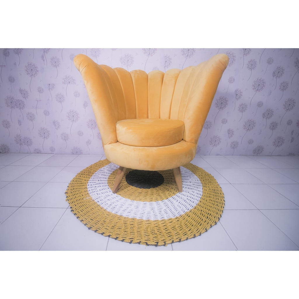 Sofa Kerang Bahan Bludru - Sun Sofa Jogja