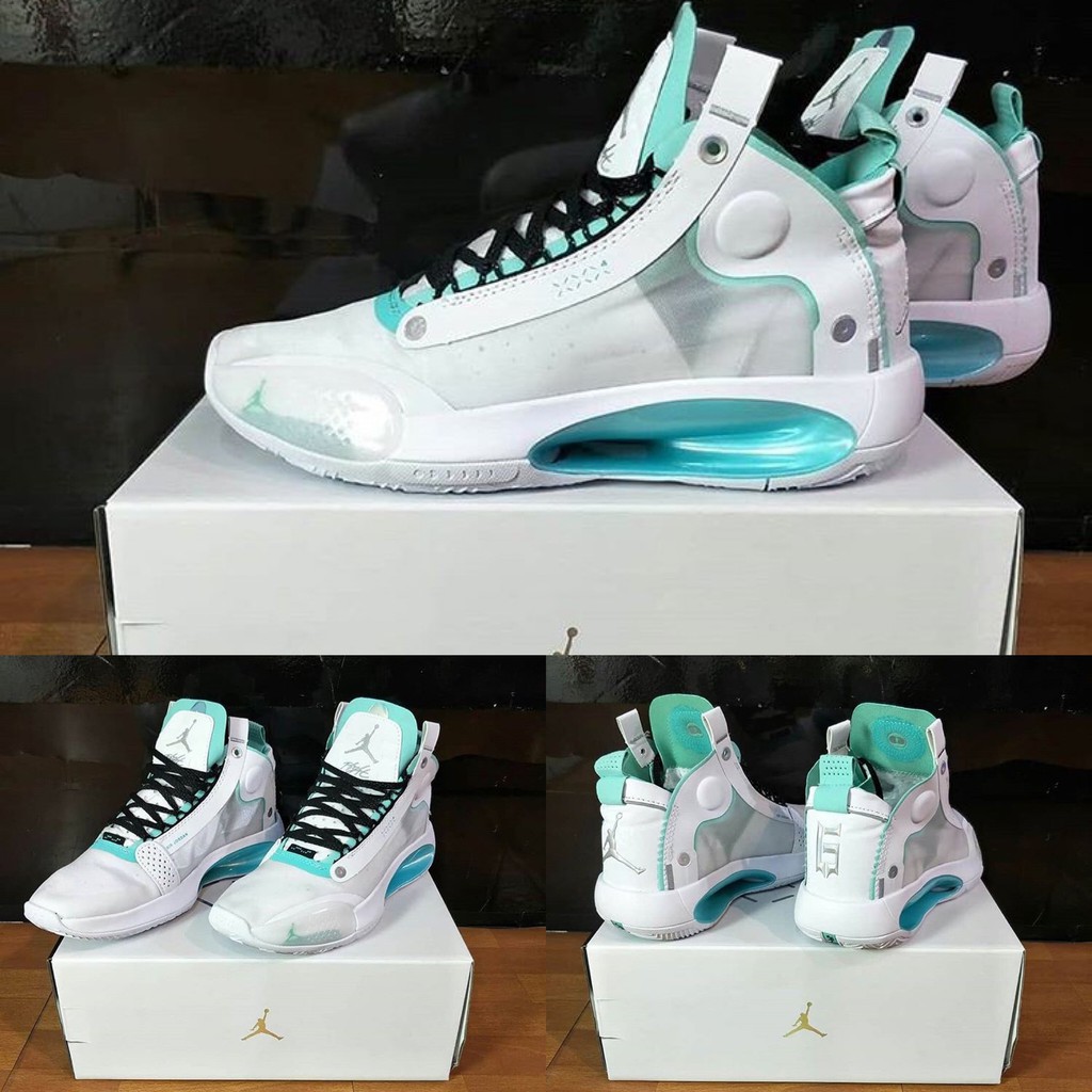 SEPATU BASKET NIKE AIR JORDAN 34 GUO AILUN WHITE GREEN