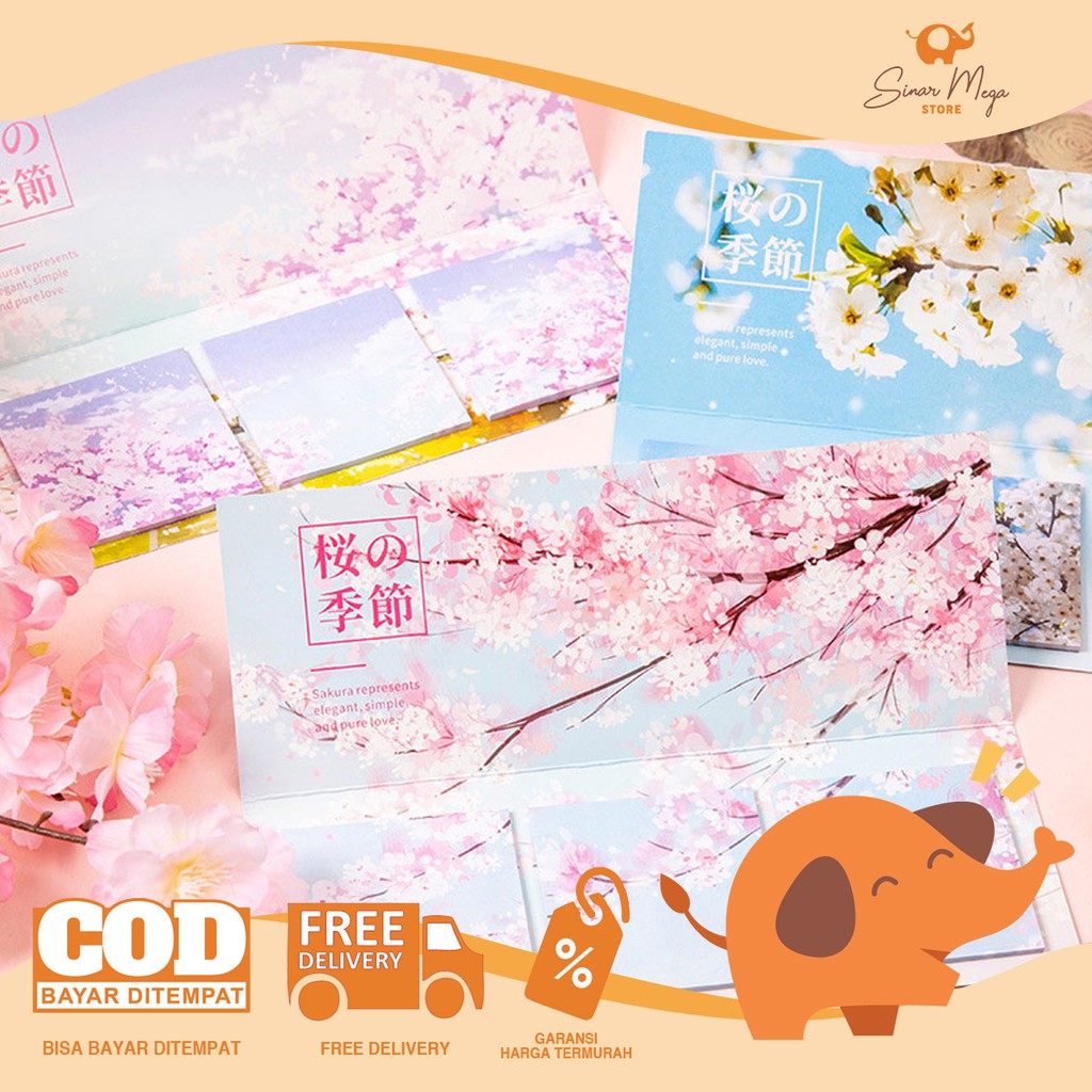 

Sakura Flower Series Sticky Notes Set / Memo Tempel Lucu Unik Murah