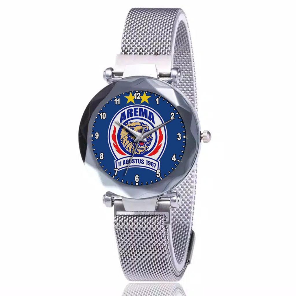 Jam Tangan Wanita Custom - AREMANITA AREMA MOTIF 5 Free Box &amp; Batre Cadangan