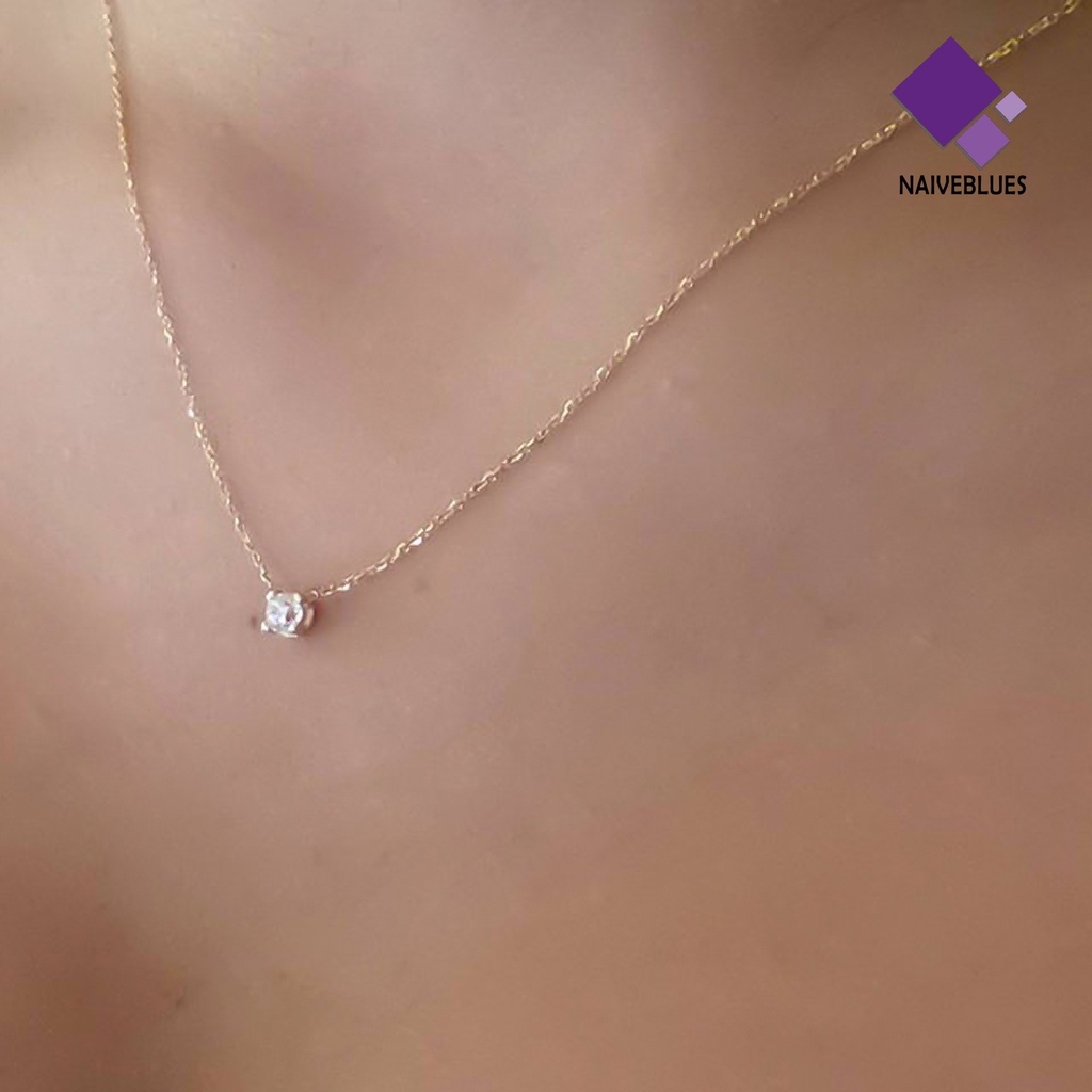 Kalung Rantai Cubic Zirconia Inlaid Untuk Wanita