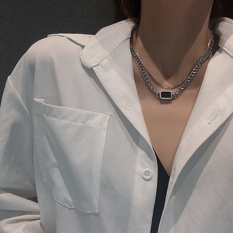 Necklace Accessories Double Clavicle Chain Light Luxury Simple