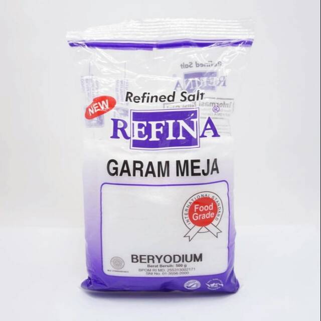 

Refina garam meja murni beryodium 500g