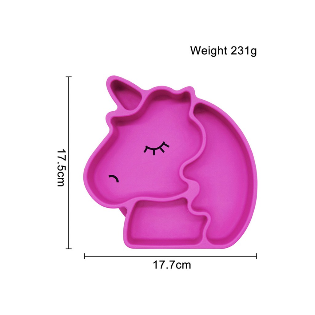 Piring Unicorn Silikon / Unicorn Silicone Plate / Piring Anak / Piring BPA Free / Piring Cantik