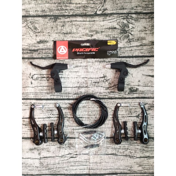Set v brake pasific pacific rem sepeda depan belakang 1 mtb lipat