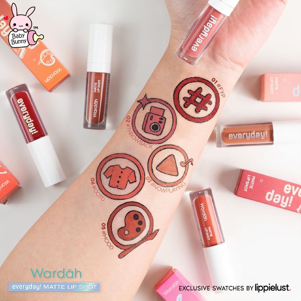 ❤ BELIA ❤ WARDAH EveryDay! Matte Lip Shot | Lip Cream | Lip Tint | Lip Stain | Quick Set | Lip Matte | Baby Bunny | BPOM