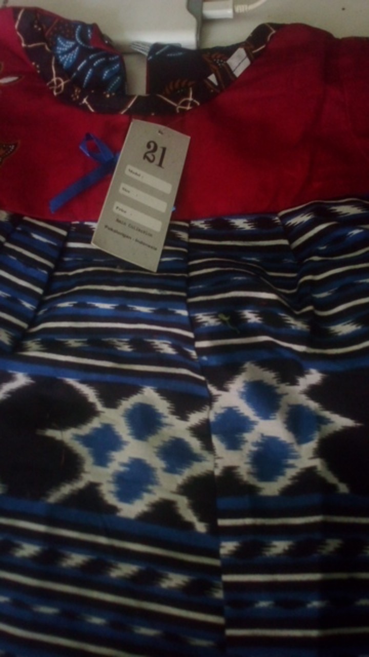 A-line Dress Katun Anak, Dres Batik Anak