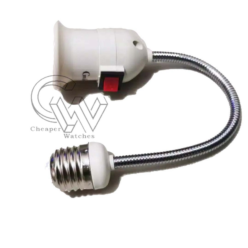 Cheaper-10pcs-Fitting Flexibel Sambung Fitting Lampu Fleksibel E27 Sambungan LampuTidur Adapter Converter Saklar