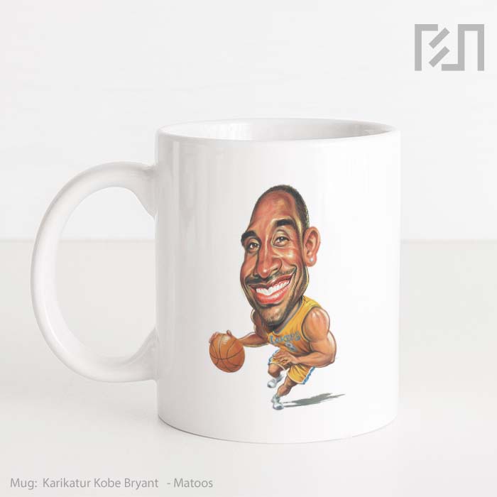 Gelas Keramik Caricature Kobe Bryant Mug