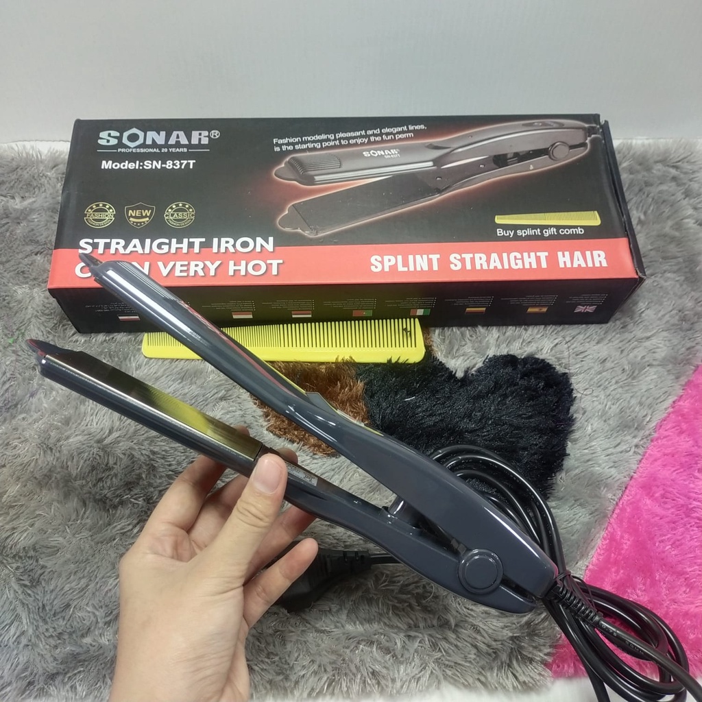 Catok Rambut 2in1 Sonar SN-837 original high quality plat lurus / pelurus rambut