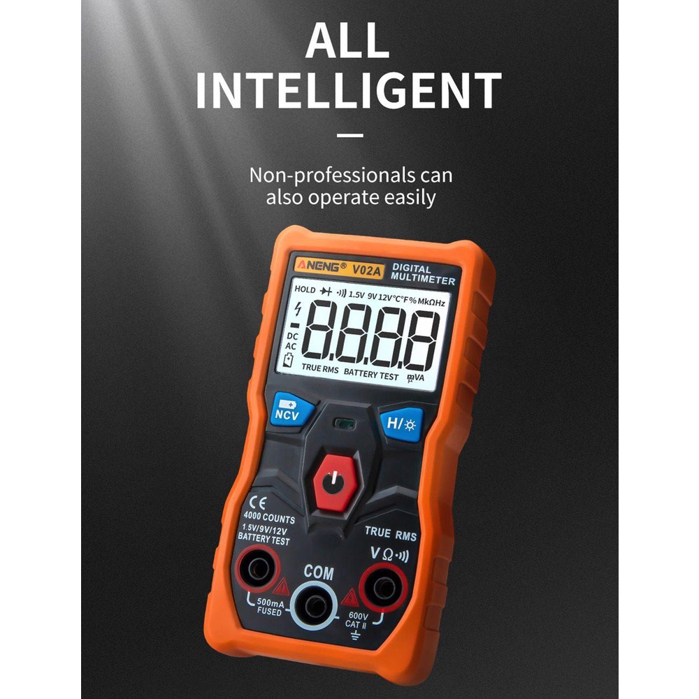 Solighter Digital Multimeter Presisi Tinggi Auto-Ranging True RMS Profesional Capacitor Tester