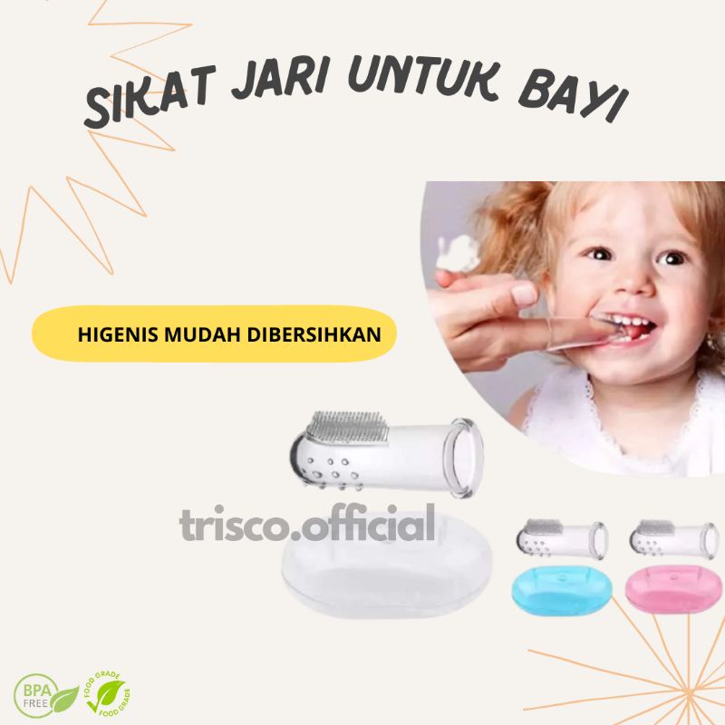 SIKAT GIGI BAYI SILIKON SIKAT LIDAH BAYI SIKAT GIGI JARI BAYI/ FINGER TOOTH BRUSH JOMBANG