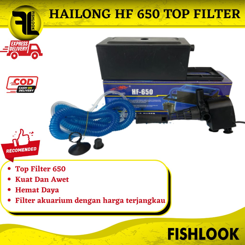 TOP FILTER 650 lengkap aquarium aquascape hailong hf650 hf 650 hf-650 Filter Atas