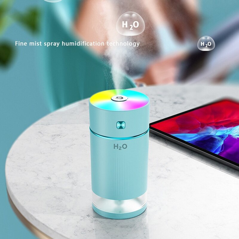 AIR HUMIDIFIER ULTRASONIC AROMATHERAPHY OIL DIFFUSER PORTABLE FZ010 240ML DENGAN BATTERY RECHARGEABLE 500MAH