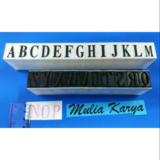 

Stempel huruf A sd Z ukuran 18mm printing kit