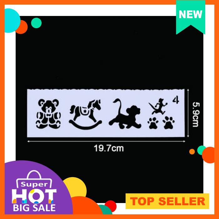 

Stencil Kiddie 4 Stensil Cetakan Lukis Kue Scrapbooking Airbrush