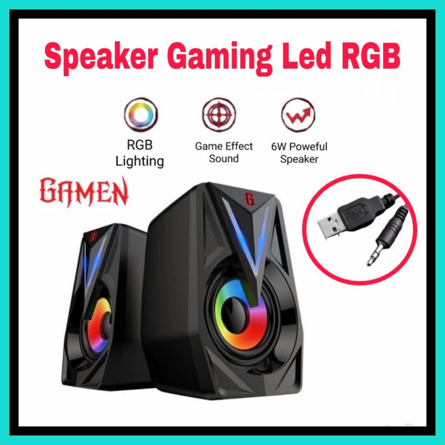 NA - Speaker Gaming RGB Led Surround Sound 6W Super Bass GS1