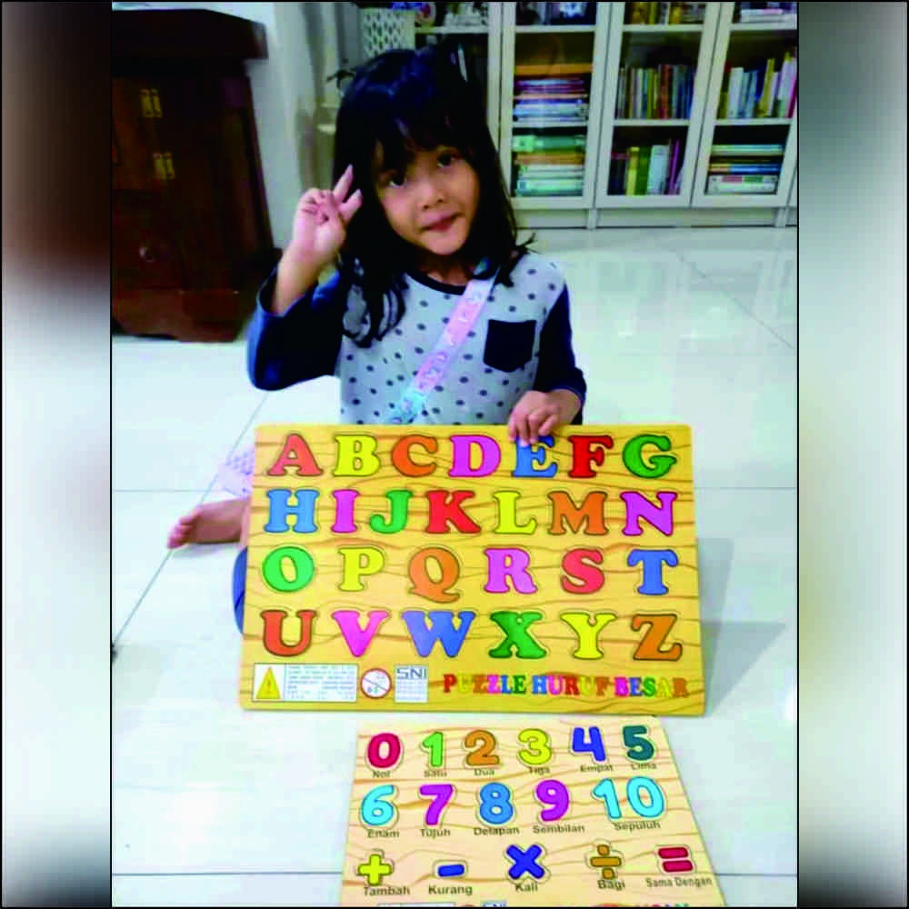 Puzzle Huruf Mainan Edukasi Anak, Belajar Membaca Edukatif Puzzle Huruf &amp; Angka Abjad / Alfabet