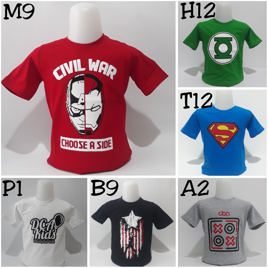  Kaos anak Iron Man  Baju captain amerika merah Shopee 