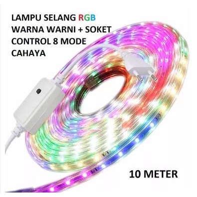 Lampu LED STRIP SELANG 3528 2835 10m 220v 10M FULL RGB MURAH