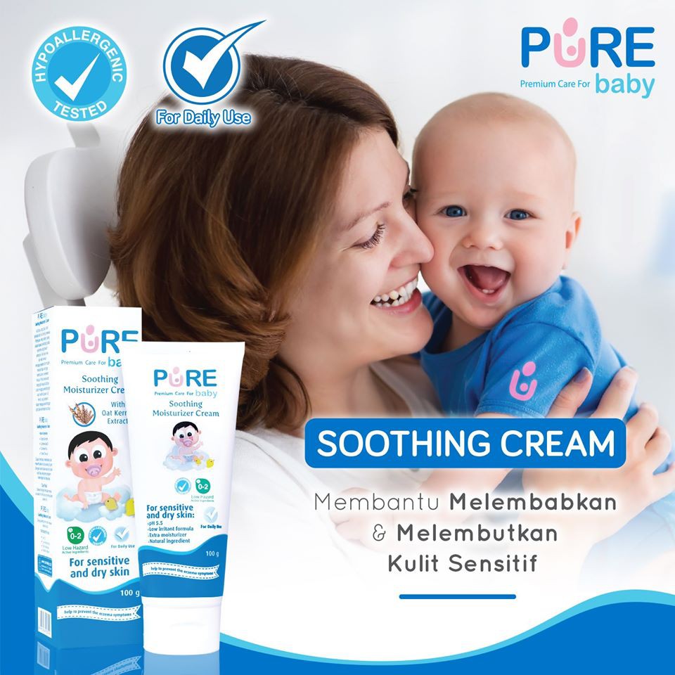 Pure Baby Soothing Moisturizer Cream / Krim Kulit Bayi / Baby Cream