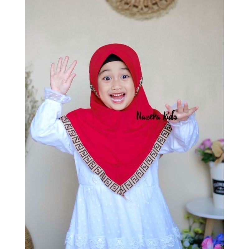 (FENDI) Jilbab anak fendi