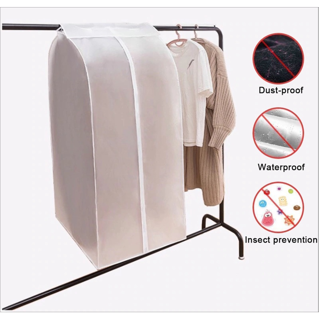 Sarung gantungan Baju Cover perlindung baju gantung Cover penutup baju tempat gantungan pakaian anti