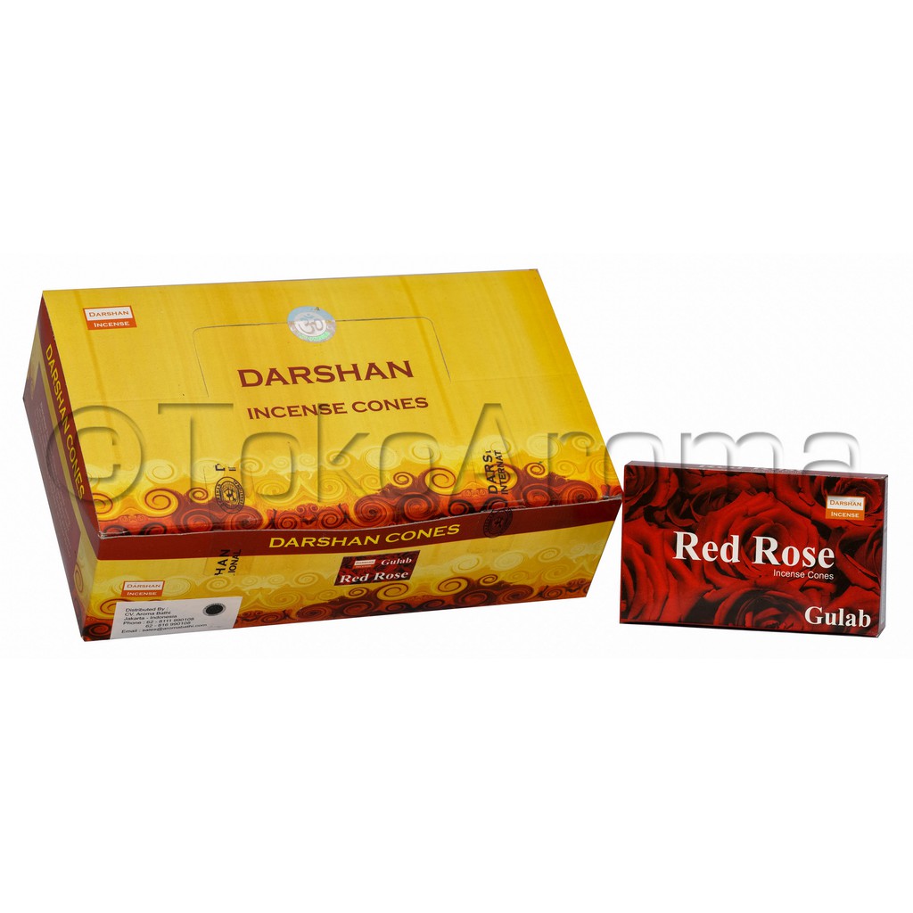 Dupa India (Aromaterapi) Cones - Darshan Red Rose