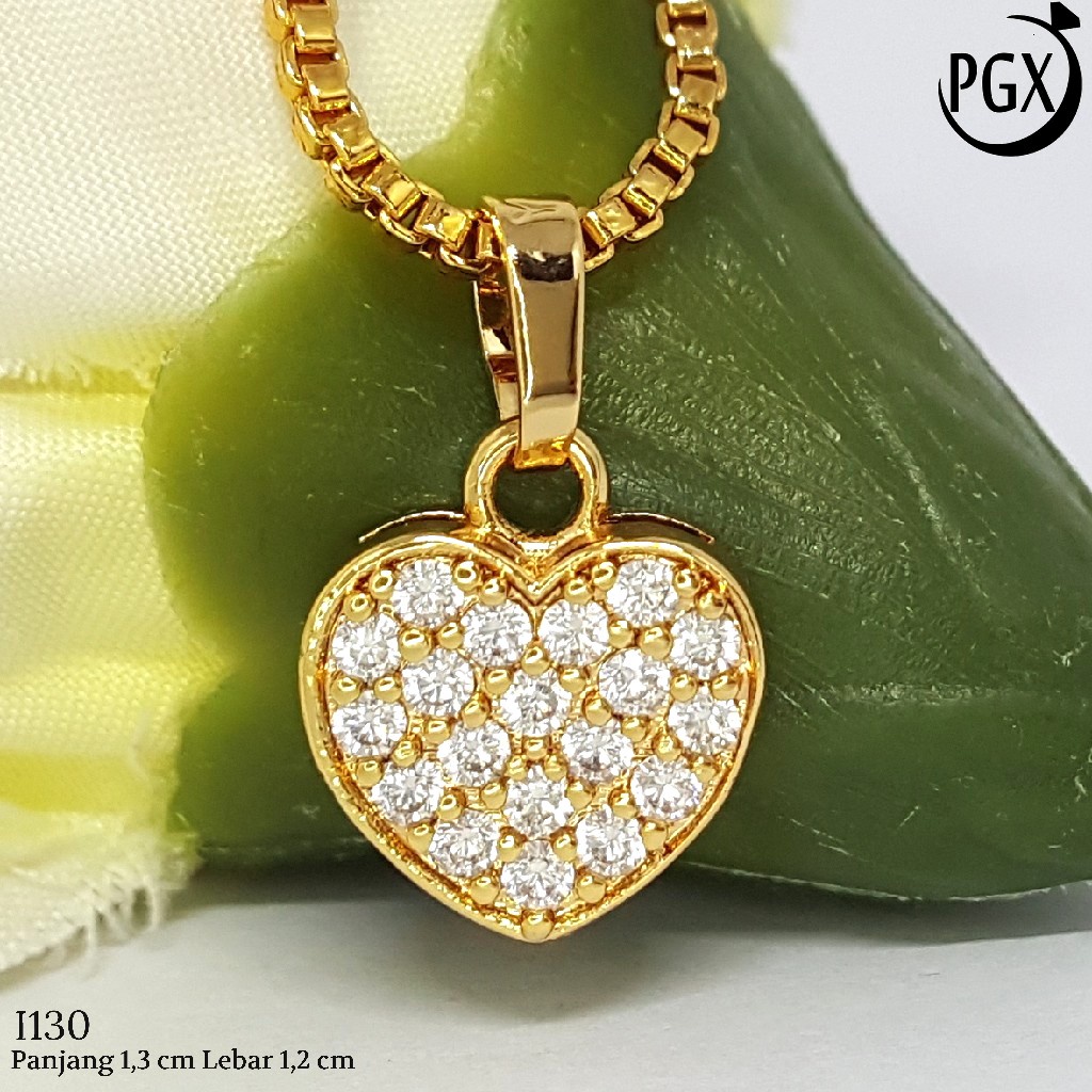 PGX Liontin Kalung Xuping Wanita Perhiasan Lapis Emas Aksesoris Fashion - I130