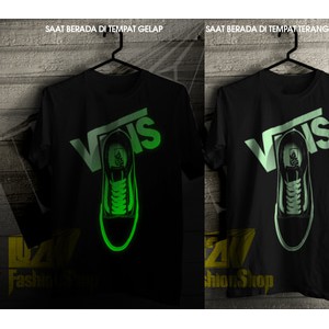 KAOS VANS SHOES BRAND GLOW IN THE DARK SKATER FOSFOR LU2K L2K 650