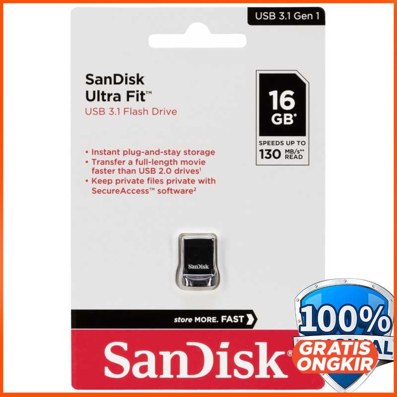 Sandisk Ultra Fit USB 3.1 Flashdisk - SDCZ430 16GB