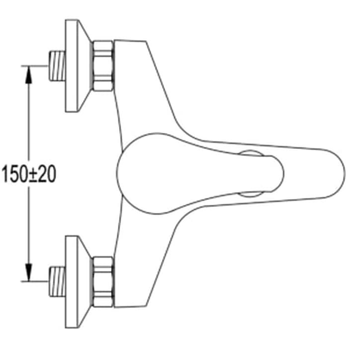 Faucet PALOMA FCP 2301 Keran Kran Air Panas Dingin Bak Shower Mandi