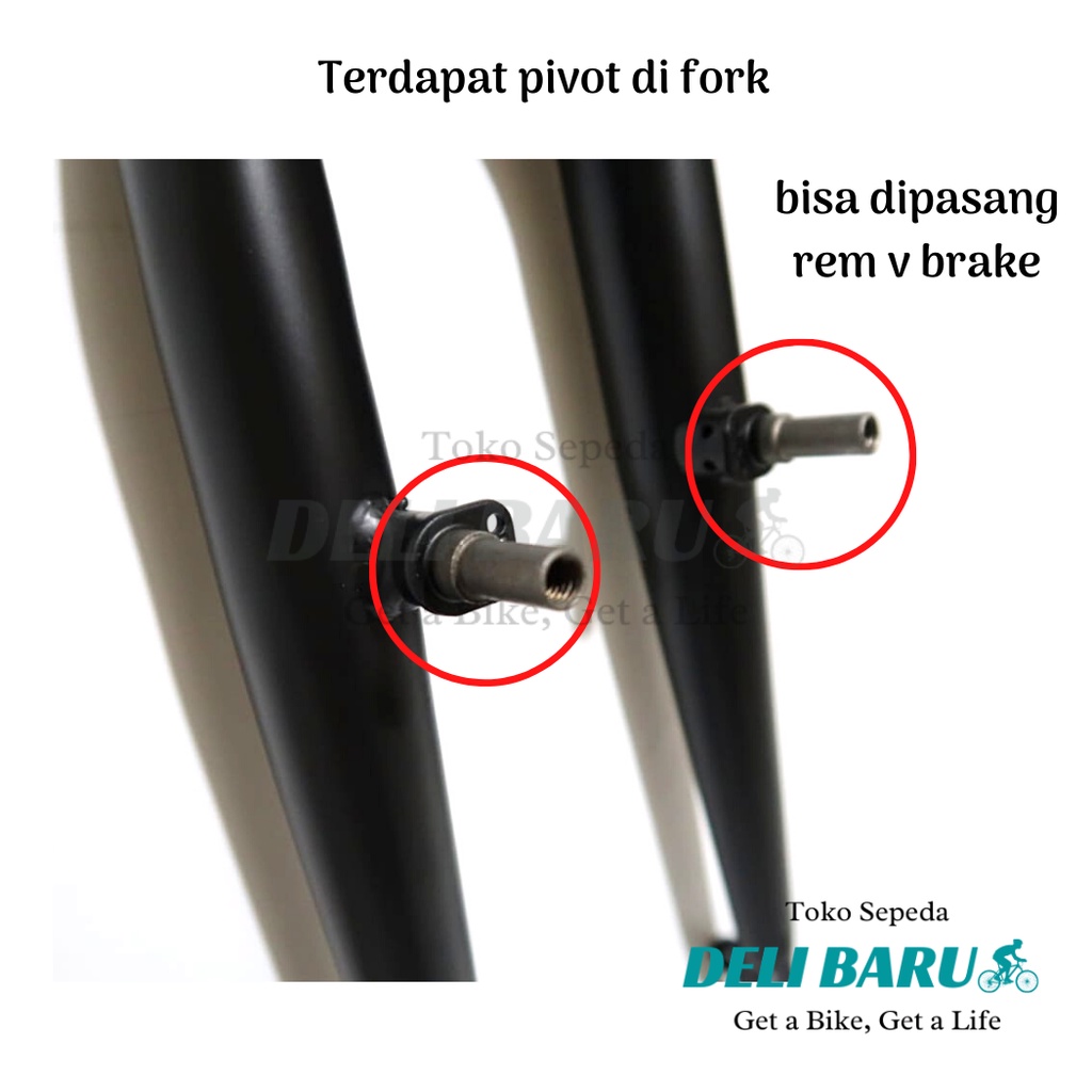 Deli baru Fork 20 Oversize model drat Garpu folding bike sepeda lipat