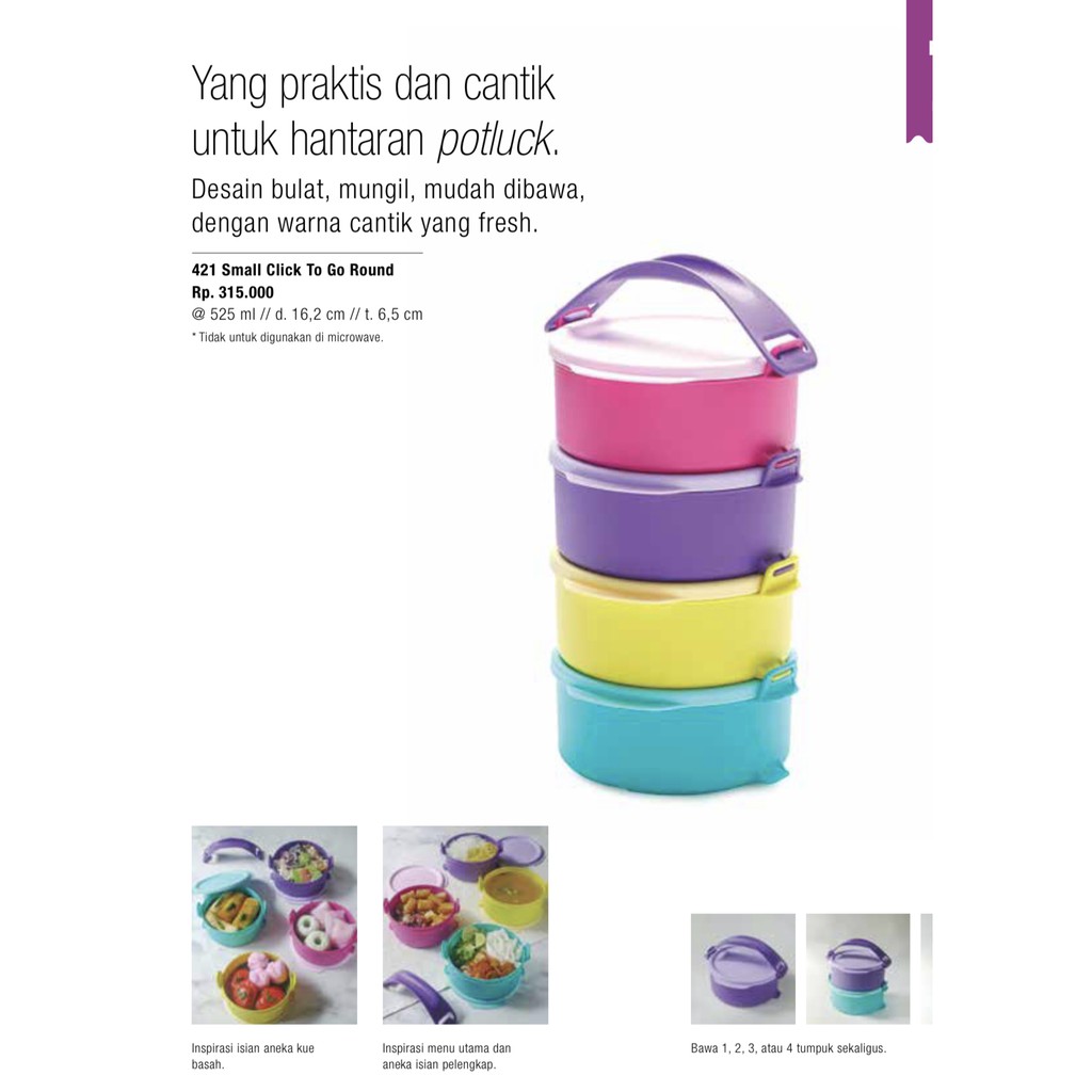 Rantang Makan untuk 4 Orang (Small Click To Go Round)