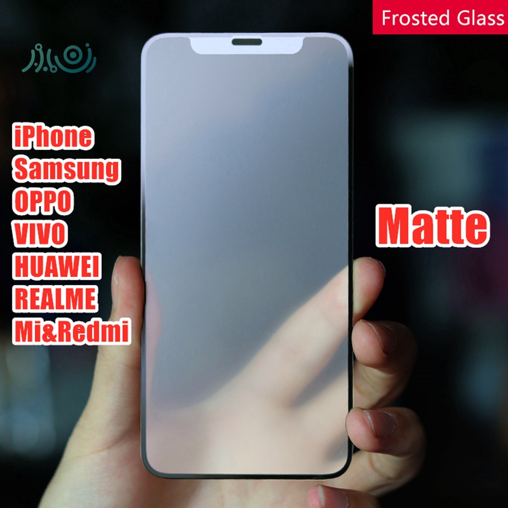 IPHONE Pelindung Layar Tempered Glass Matte Anti Sidik Jari Untuk Iphone X Xs 11 Pro Max Xr 8 7+6s 6 Plus