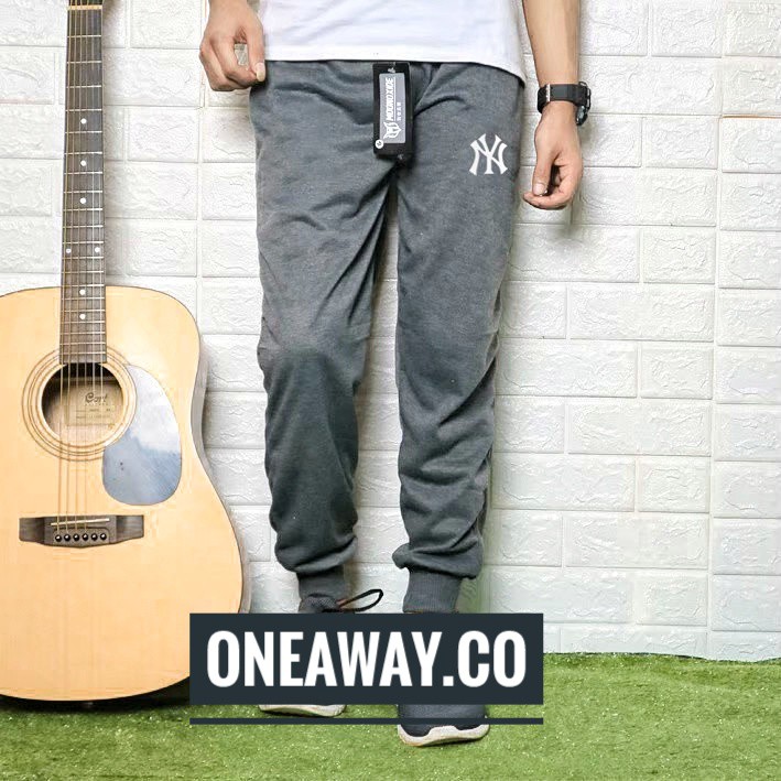 Celana Joger Polos Panjang Pria Sweatpants Olahraga Hitam Jogger Basic Sport Training