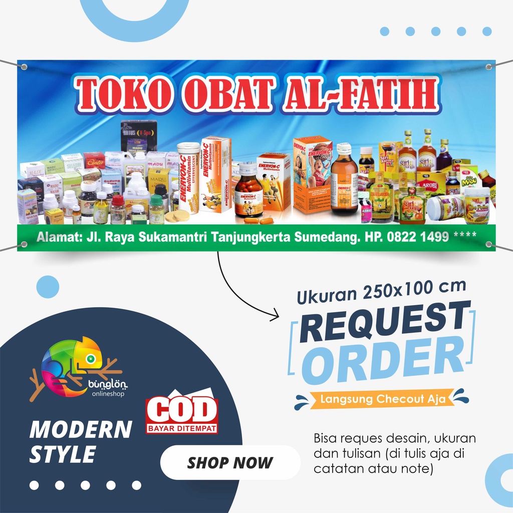 Spanduk Banner Toko Obat, Apotek