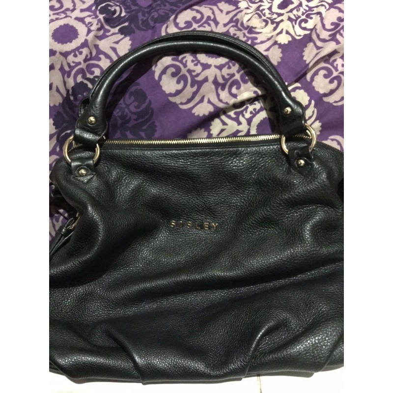 Shoulder bag hitam SISLEY mewah sudah di SPA