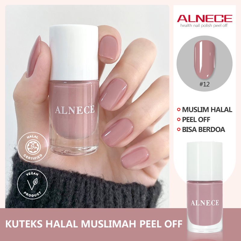 (COD)ALNECE KUTEK/Bisa sholat/kutek peel off kutek/HALAL KUTEKS/cat kuku halal muslimah Nail polish